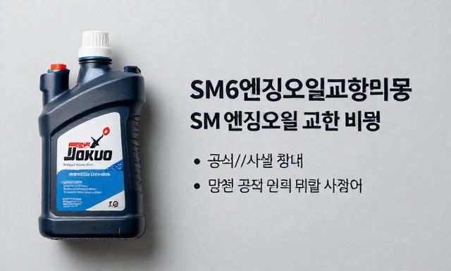 SM6엔진오일교환비용 관련 이미지 - SM6 엔진오일 교환 비용 완벽 정리 (공식/사설 비교)